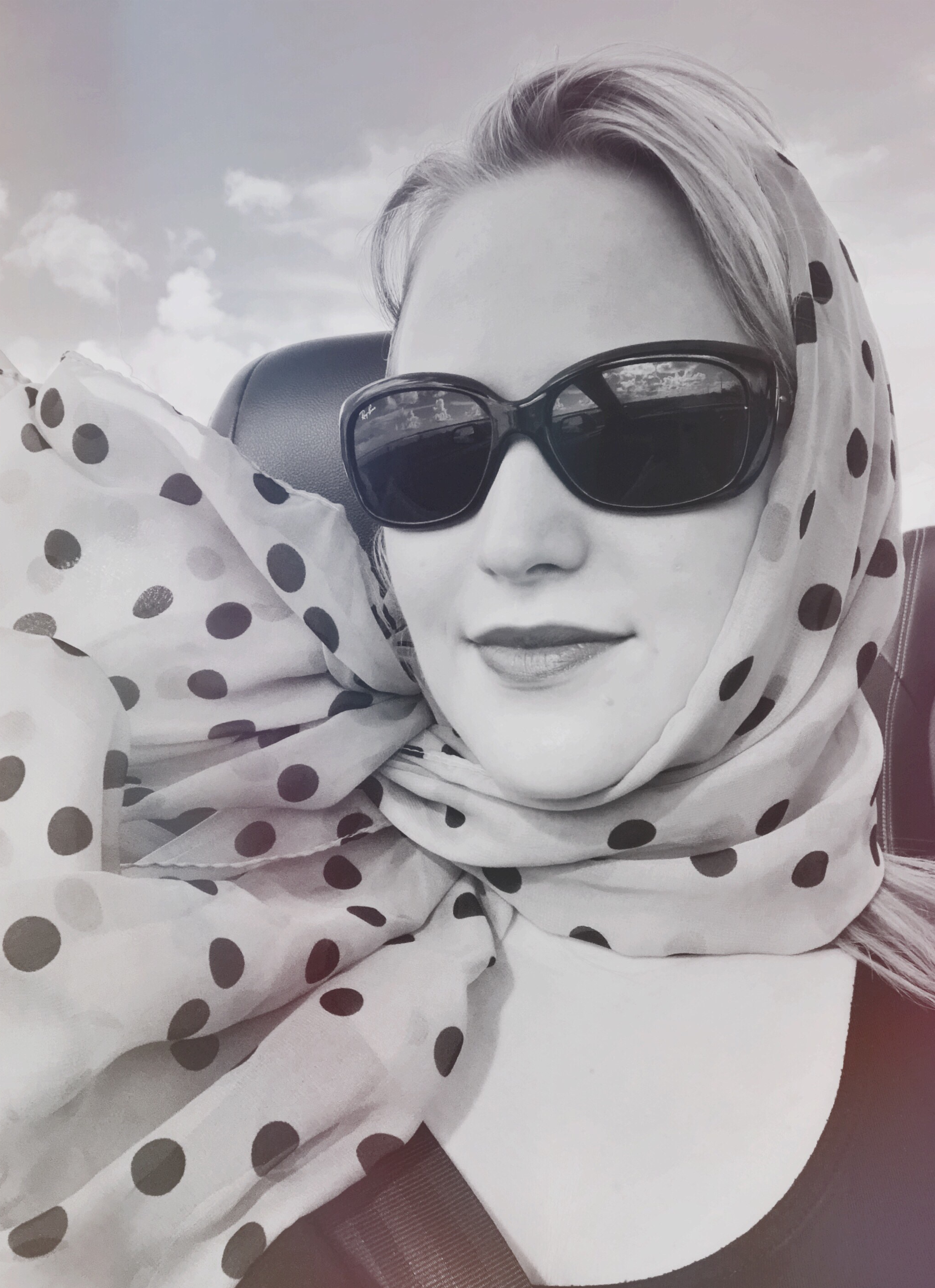 scarf in a convertible