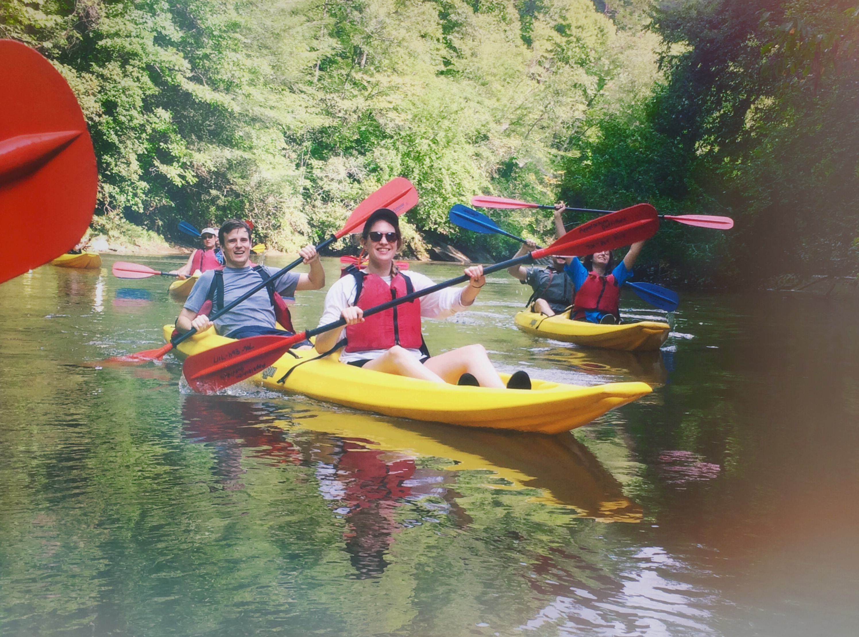 kayaking on the river